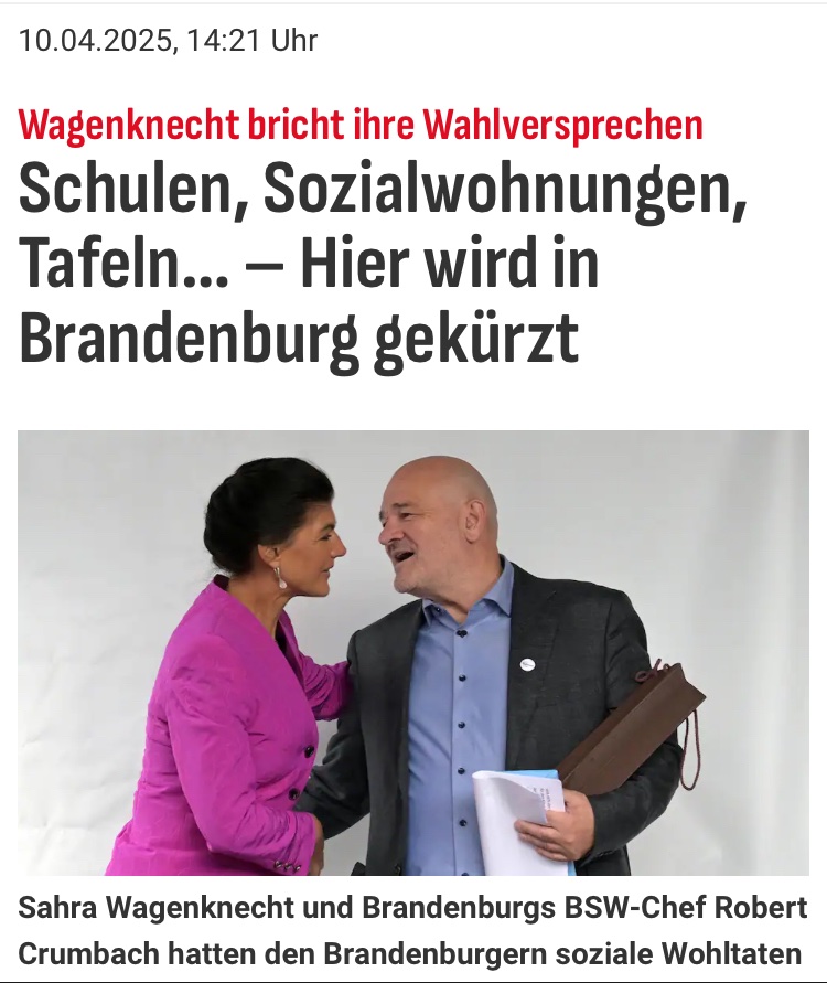 ThomasEGoes's tweet photo. Ganz normale Sozialabbaupartei.
 #bsw #wagenknecht
https://t.co/mvyoqfUu15 https://t.co/nZ0smTeQ9c