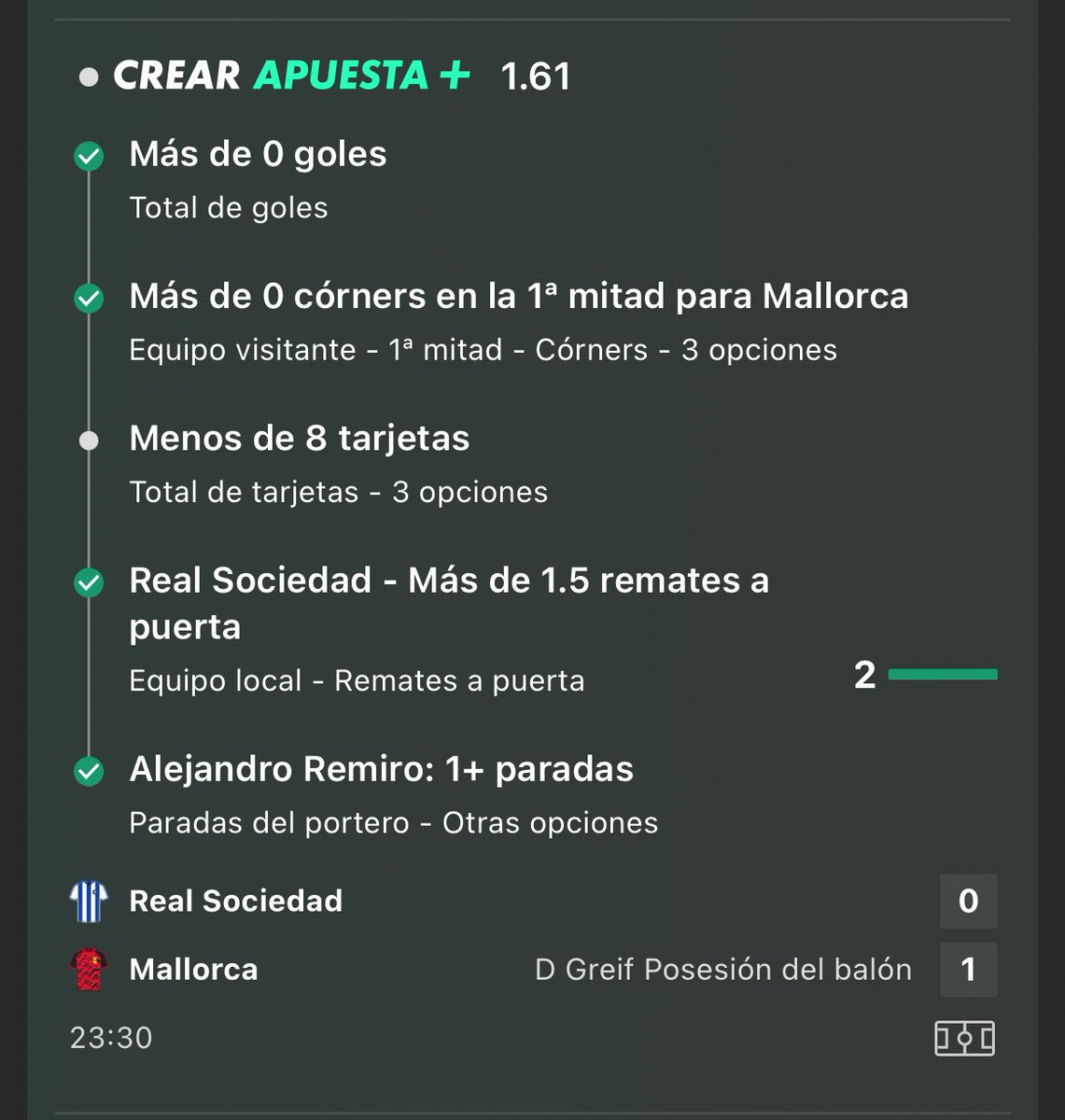 LadyBetspain's tweet photo. VAYA STAKAZO 💎 10, se ha llevado el VIP sin sufrir nada de nada. 20 min y todo VERDE ✅ https://t.co/D0JyHguEH9