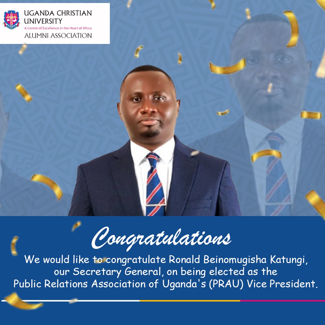 UCU Alumni Association (@ucu_alumni) on Twitter photo We would like to congratulate our General Secretary Beinomugisha Ronald <a href="/RonaldBKatungi/">BEINOMUGISHA RONALD</a> upon being elected as the Vice President of The Public Relations Association of Uganda <a href="/PRAU_Uganda/">PRAU-Uganda</a> We would like to congratulate our General Secretary Beinomugisha Ronald <a href="/RonaldBKatungi/">BEINOMUGISHA RONALD</a> upon being elected as the Vice President of The Public Relations Association of Uganda <a href="/PRAU_Uganda/">PRAU-Uganda</a>