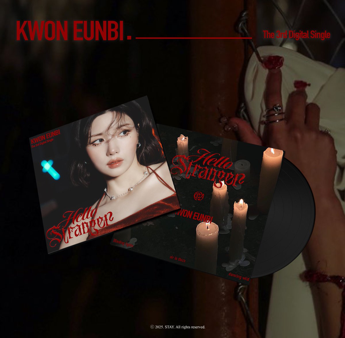 [📢] 권은비 컴백 기념 이벤트 ⊹ ࣪ ˖🥀₊ ⊹

#RT+팔로우 추첨을 통해 두분께 Hello Stranger LP판을 보내드립니다. 
 - 버전 랜덤 1종 / 국내주소 한정

𐙚 당발은 4/15 이후 개별 DM 연락 💌

🌹헬로 스트레인저 많관부!! ˚₊‧ ୨୧ ‧₊˚

#권은비 #KWONEUNBI
#HelloStranger #권은비_HelloStranger