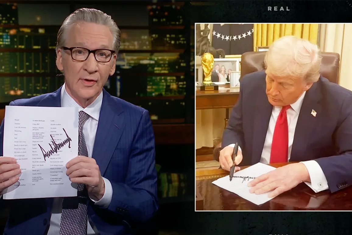 decider's tweet photo. Bill Maher praises Trump for being 'gracious and measured' during White House visit: "Much more self-aware than he lets on" https://t.co/BEJohFODPU https://t.co/hxqWmLRPyj