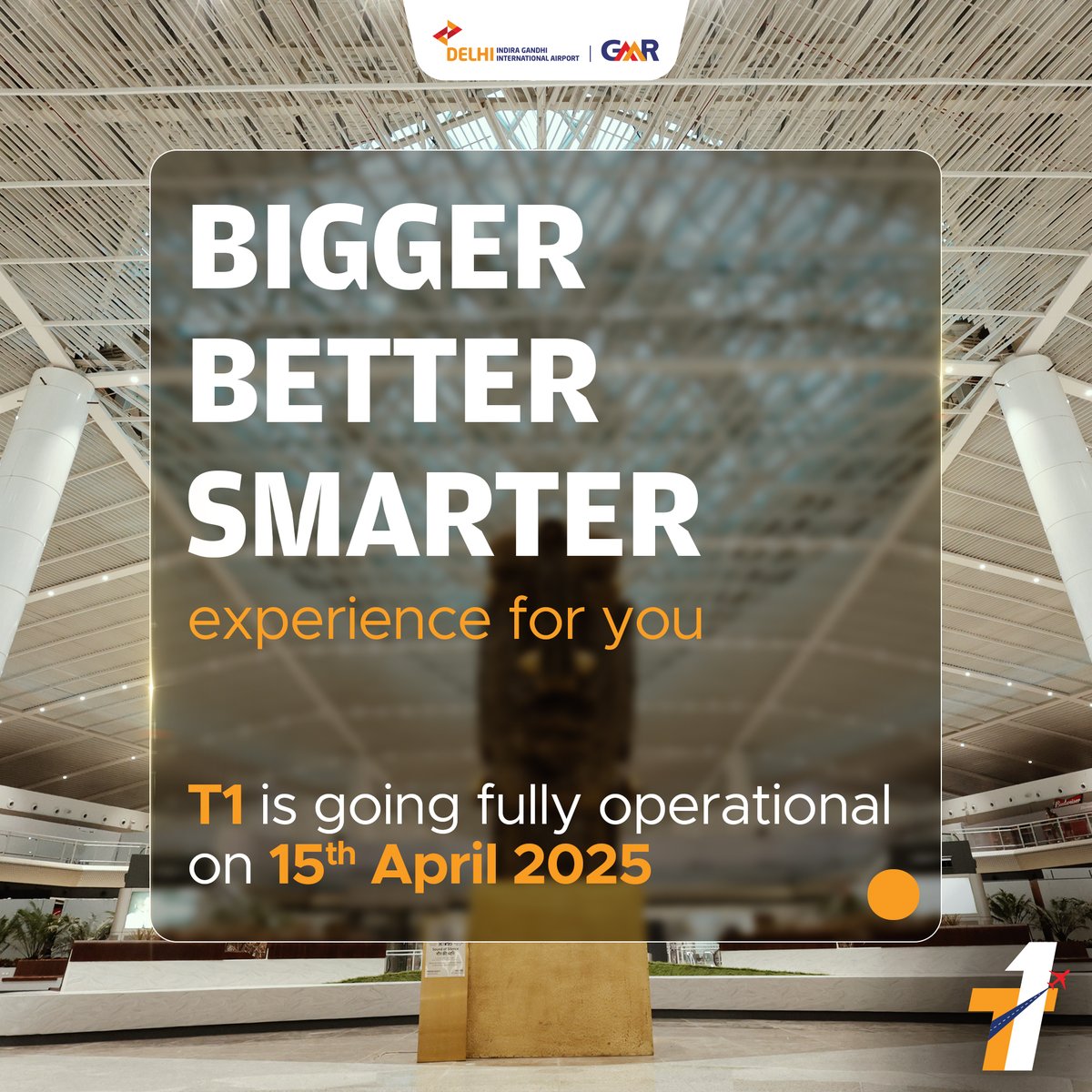 DelhiAirport's tweet photo. #3DaysToGo
From takeoff to touchdown — enjoy effortless travel, better connectivity, and world-class comfort, all at Terminal 1.
#DelhiAirportTerminal1 #Terminal1 #FullyOperational #ReopeningSoon #DELAirport #DELExperience #Bigger #Better #Smarter https://t.co/ya6cWe08NA