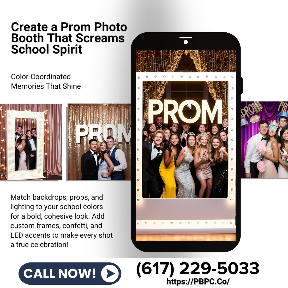 pbpc_co's tweet image. Elevate prom night with a prom night photo booth rental Newton MA! Custom frames, LED lighting &amp;amp; bold backdrops capture unforgettable snapshots. Call (617) 229-5033 today! #PromPerfection #StrikeAPose