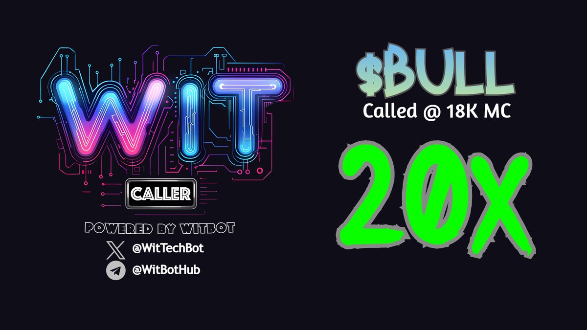 $BULL 20X

4pBvRmzWaoiZE88qWMMjNDYAyrTdYEHGG5kDBMH1pump

t.me/WitBotHub