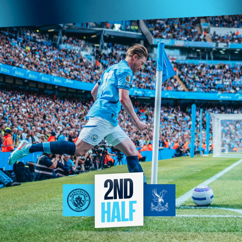 ManCity's tweet photo. SECOND HALF | A big 45 ahead! 💪

Live updates ⤵️