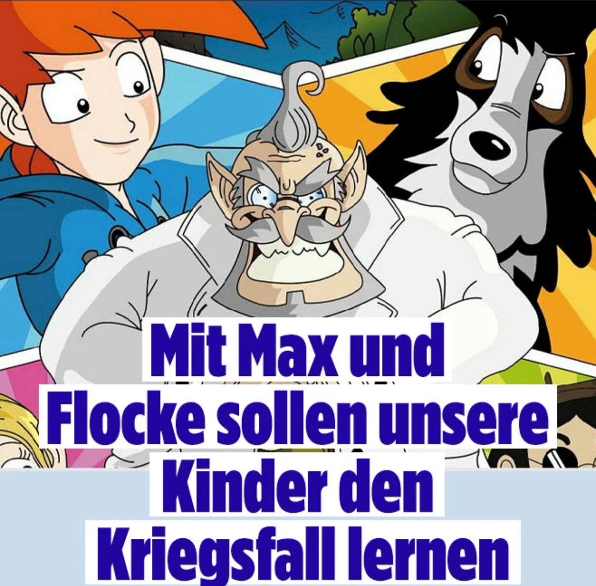 FischerKai's tweet photo. Unser Staat steckt im Chaos! Kinder werden mit Max & Flocke auf den KRIEG vorbereitet, während Waffen & Geld an die Falschen fließen! Nur die AfD steht für FRIEDEN, Souveränität & gegen diesen Wahnsinn! #AfDfürFrieden #KinderStattKrieg #StopptDenWahnsinn #Systemversagen #Waffenlobby