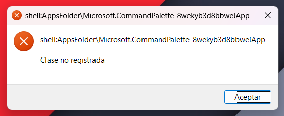 chuwy2k's tweet photo. New #PowerToys issue. CommandPalette #crash #microsoft https://t.co/wu8rfAjOFJ