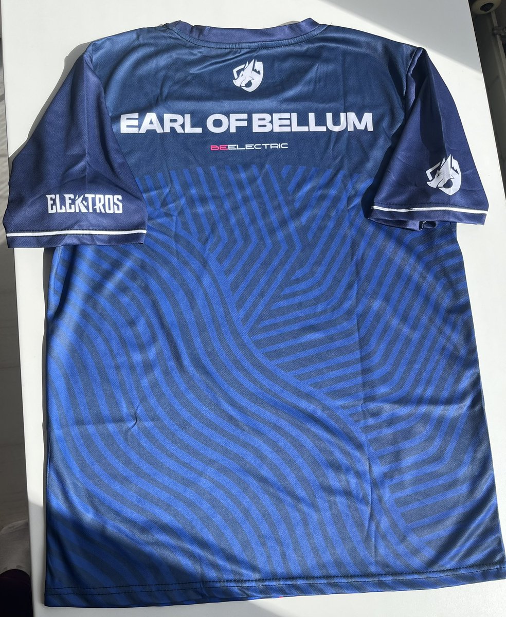 EarlofBellum's tweet photo. Huge thanks to @ElektrosCoc  and @Project_Elektro for this amazing looking jersey! All geared up now to support the team on the road to Worlds🫡 https://t.co/4y03u3pm1M