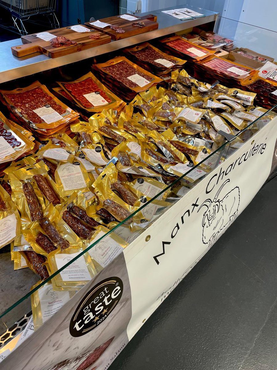 MLProduce's tweet photo. We’re at Robinsons now - come and say hello and sample some of award winning charcuterie! Huge Thank you to Robinsons who are just brilliant at supporting local producers ⭐️ #SupportLocalProducers #buylocal #Robinsons #ManxCharcuterie #manxmeats #isleofman https://t.co/90a9AerbxT