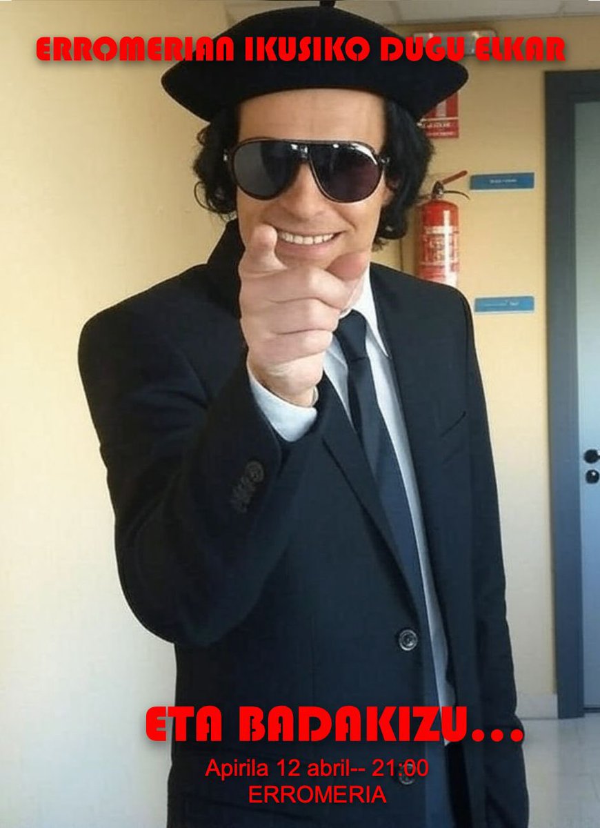 Gaur 21:00etan erromerian ikusiko dugu elkar, ETA BADAKIZU! 😉