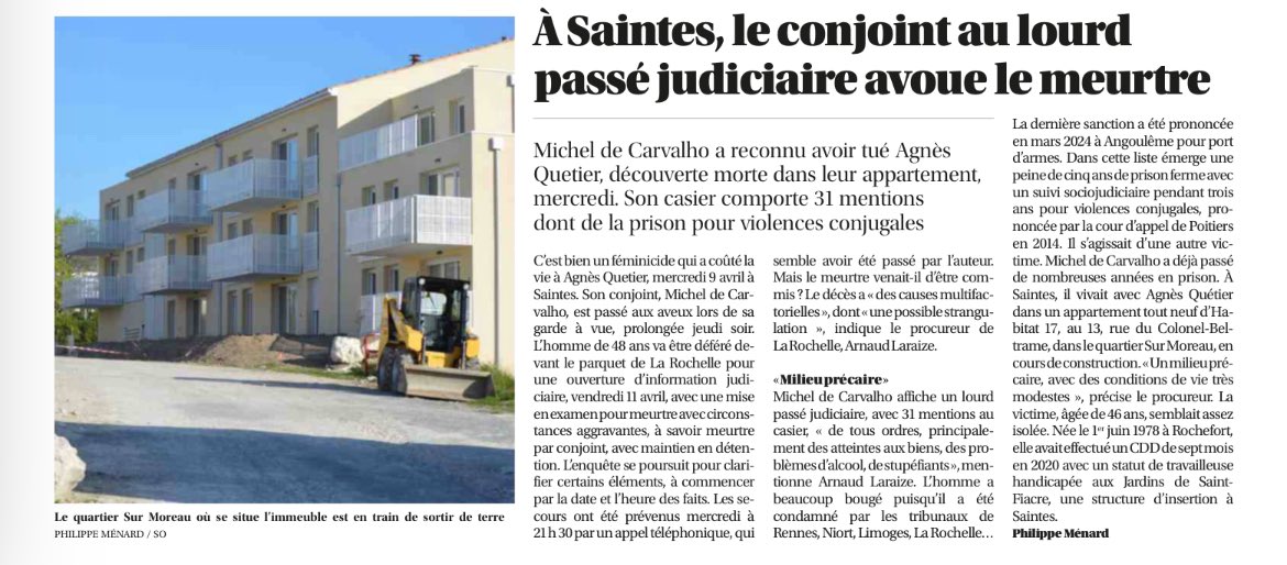 AnttonRouget's tweet photo. Le chef du renseignement en Dordogne violente sa maîtresse.

4 hommes arrêtés en Gironde pour torture sur 5 femmes.

Un amant déjà condamné qui brûle sa maîtresse dans le Lot.

Un autre déjà condamné qui tue sa femme à Saintes.

Journée ordinaire dans @sudouest ce samedi👇 https://t.co/Oas0ypFWXK