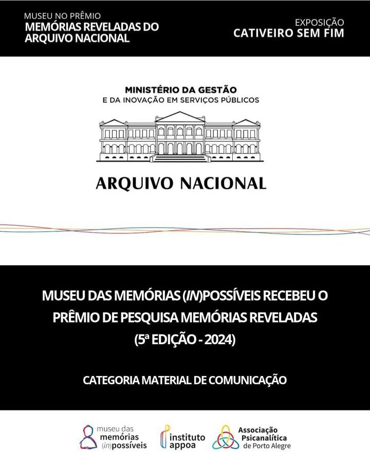 Muito orgulho desse Prêmio,  conquistado a partir do jornalismo investigativo e ampla pesquisa que resultou no livro reportagem #CativeiroSemFim e depois na exposição no Museu das Memórias (in)Possíveis.