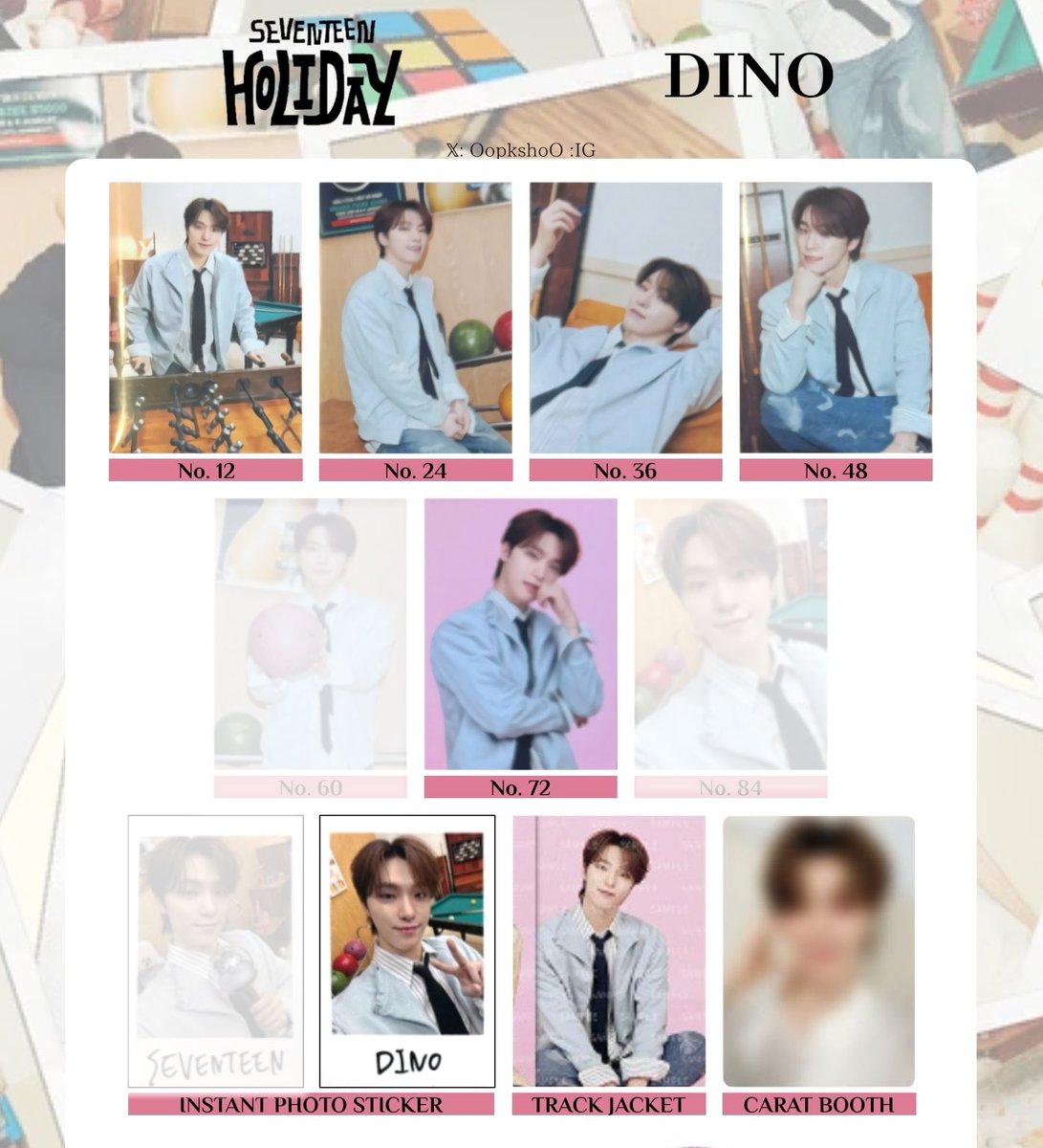 SEVENTEEN セブチ Holiday ペンミ トレカ 交換

譲▷エスクプス スンチョル ジョシュア ジュン ウォヌ ウジ ミンギュ ミンハオ The8  スングァン

求▷ドギョム ＞ ディノ

ウォヌセルカは条件の良い方優先
郵送交換のみ
お気軽にお声掛けください🙇🏻‍♀️