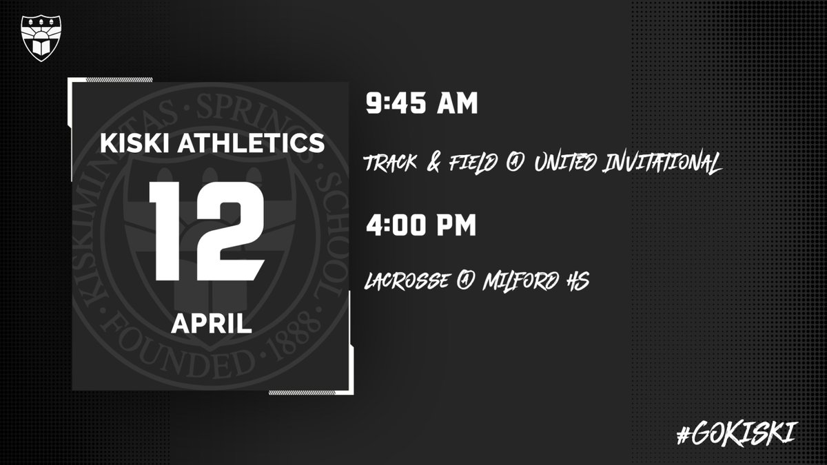 Gameday!

Kiski Track &amp; Field makes their debut at the United Invitational.

Lacrosse travels to Ohio to square off with Milford HS.

#GoKiski