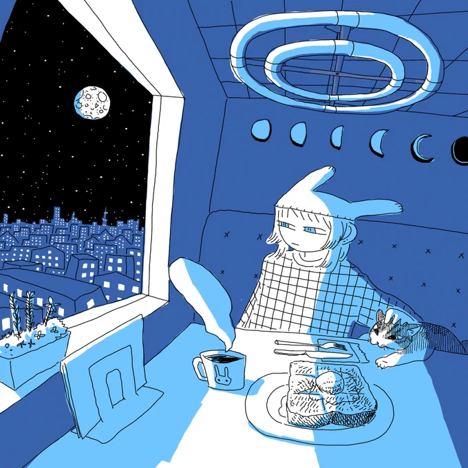 窓際の席描きがち 楽しいから