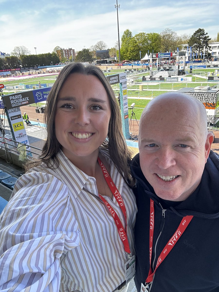 Paris Roubaix Femmes avec <a href="/GoZwift/">Zwift</a> time 💥🪨

Looking forward to bringing you this beautiful &amp; chaotic race alongside <a href="/antmccrossan/">Anthony McCrossan</a> in the commentary box! We’re live now 🎙️#ParisRoubaixFemmes