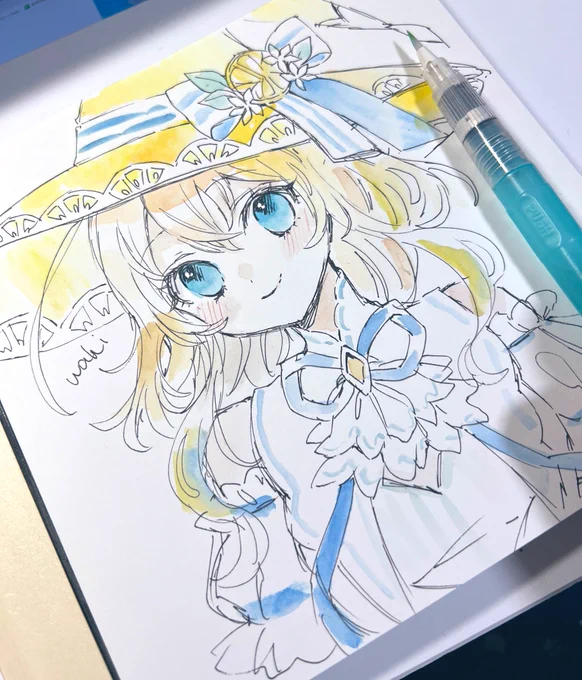 レモンの魔女ちゃん下描き無しの一発描き! 