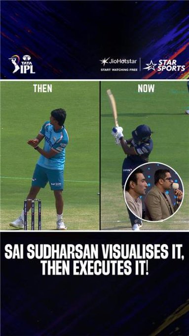 Sai Sudharshan had his own Doordarshan moment before stepping onto the field! 😄 📹 Credits: Twitter/StarSportsIndia
