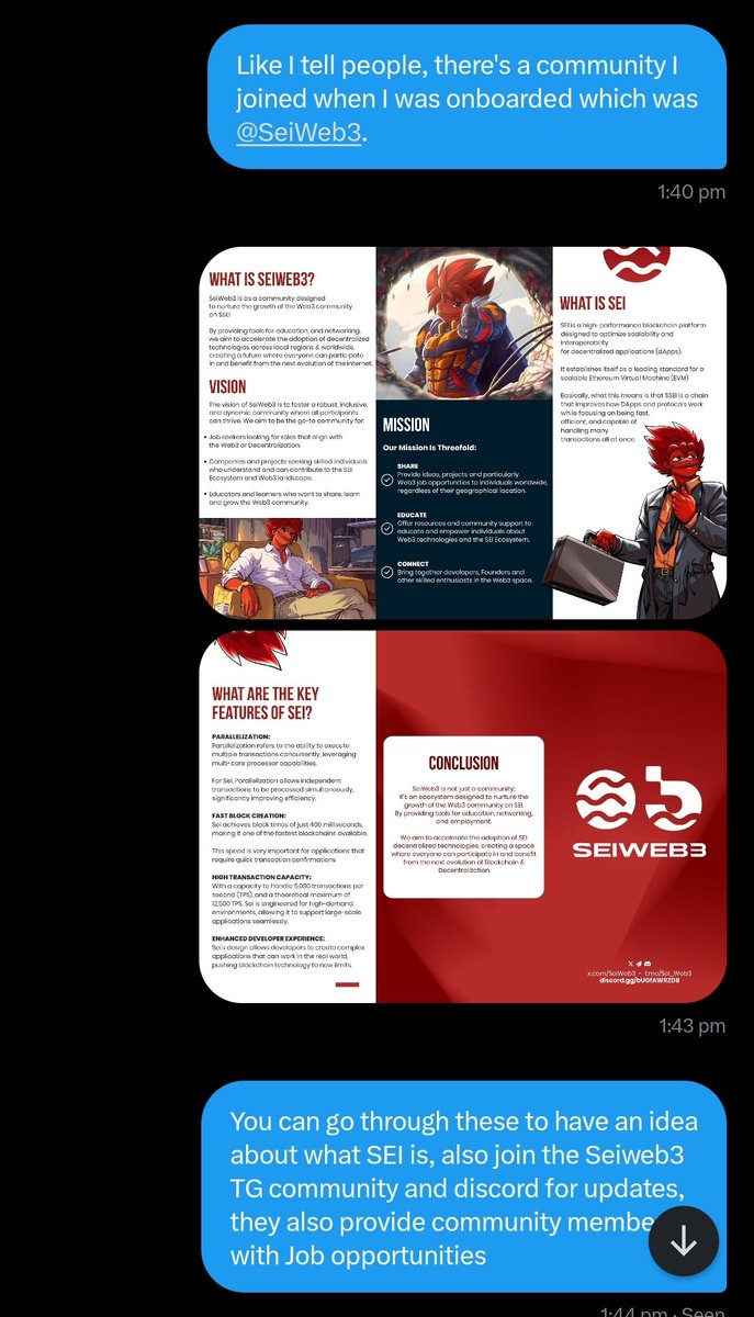 Isaiah_design's tweet photo. Onboarding becomes easier using @SeiWeb3 fantastic brochure!
Seriously smooth and easy. ๐
If you're bringing someone into the SEI ecosystem, feel free to use the brochure!
#SEIWeb3 #OnboardingMadeEasy https://t.co/xzfcKITjQ1