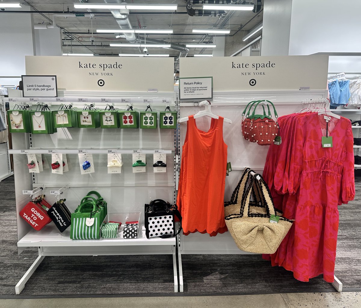 It’s finally here! Shop the Target x Kate Spade Spring Collection at the Harlem Target. 👗👜 Amazing job VM Jordan and Janell for planning and executing this LTO👏🏽🤩