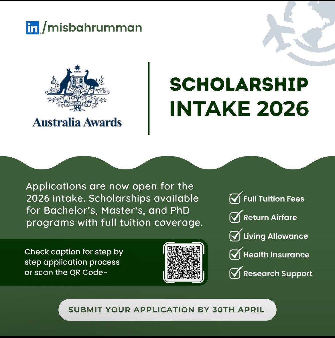 Go through this link, you will see a step-by-step process of how to apply.

linkedin.com/posts/misbahru…