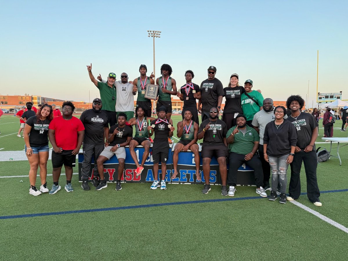 Lance Carter (@lancecarter55) on Twitter photo Congrats to <a href="/MaydeCreekTF/">Mayde Creek Track and Field</a> AREA CHAMPIONS. Now off to regionals. #RAMPRIDE
<a href="/katyisd/">Katy ISD</a> <a href="/KatyISDAthletic/">Katy ISD Athletics</a> <a href="/CreekRams/">Mayde Creek Rams Athletic Booster Club</a> <a href="/MCHS_Rams/">RamNation</a> <a href="/LHerring_MCHS/">Lizzie Herring</a> Congrats to <a href="/MaydeCreekTF/">Mayde Creek Track and Field</a> AREA CHAMPIONS. Now off to regionals. #RAMPRIDE
<a href="/katyisd/">Katy ISD</a> <a href="/KatyISDAthletic/">Katy ISD Athletics</a> <a href="/CreekRams/">Mayde Creek Rams Athletic Booster Club</a> <a href="/MCHS_Rams/">RamNation</a> <a href="/LHerring_MCHS/">Lizzie Herring</a>