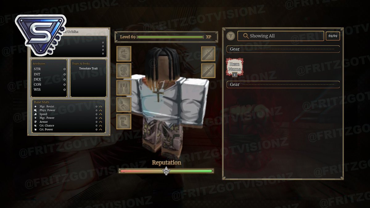 VisionzDev's tweet photo. Made a UI fully imported for a Mushokou Tensei type Roblox anime game. Rogue and Soul like inspired.

#uiuxdesign #RobloxDev #robloxevent #RobloxUIs https://t.co/c1o3eKmoft