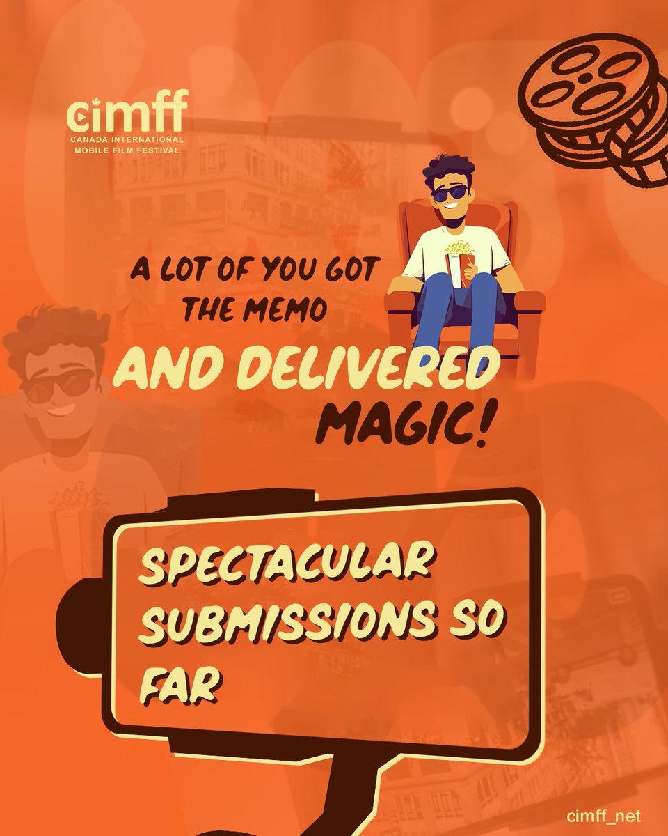 cimff_net's tweet photo. In such a short time, these filmmakers brought stories to life, using just their mobile devices and blew our minds. We see you. We salute you. 

The countdown to the extended deadline is officially ON!⏳ #CIMFF2025 📲

#mobilefilmmaking #cimff 
#canada #festivalintoronto #mobile https://t.co/MPKrzOFnkv