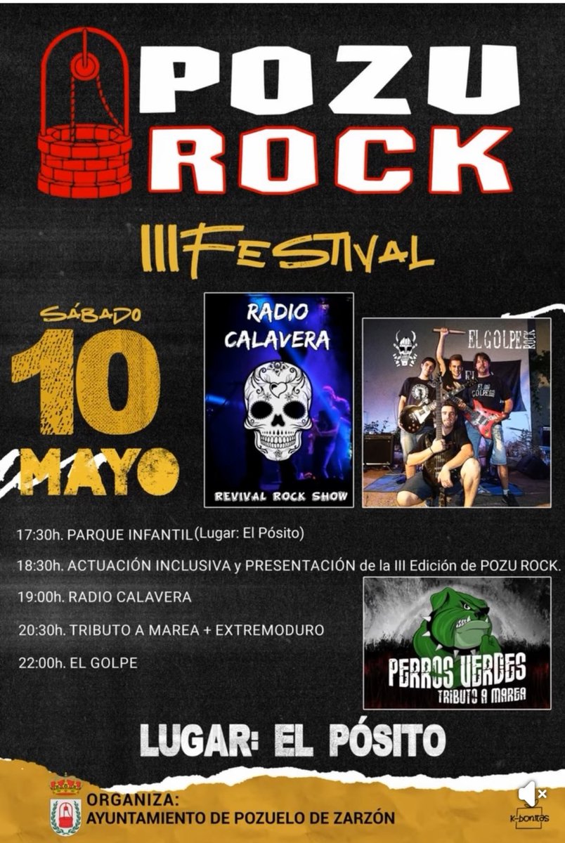 jurdanobrif's tweet photo. III Edición Pozu Rock 🤘 🎸‼️
#PDZ♥️
#PozueloDeZarzon
#ValleDelAlagon #Extremadura https://t.co/y5qiYKQwnG
