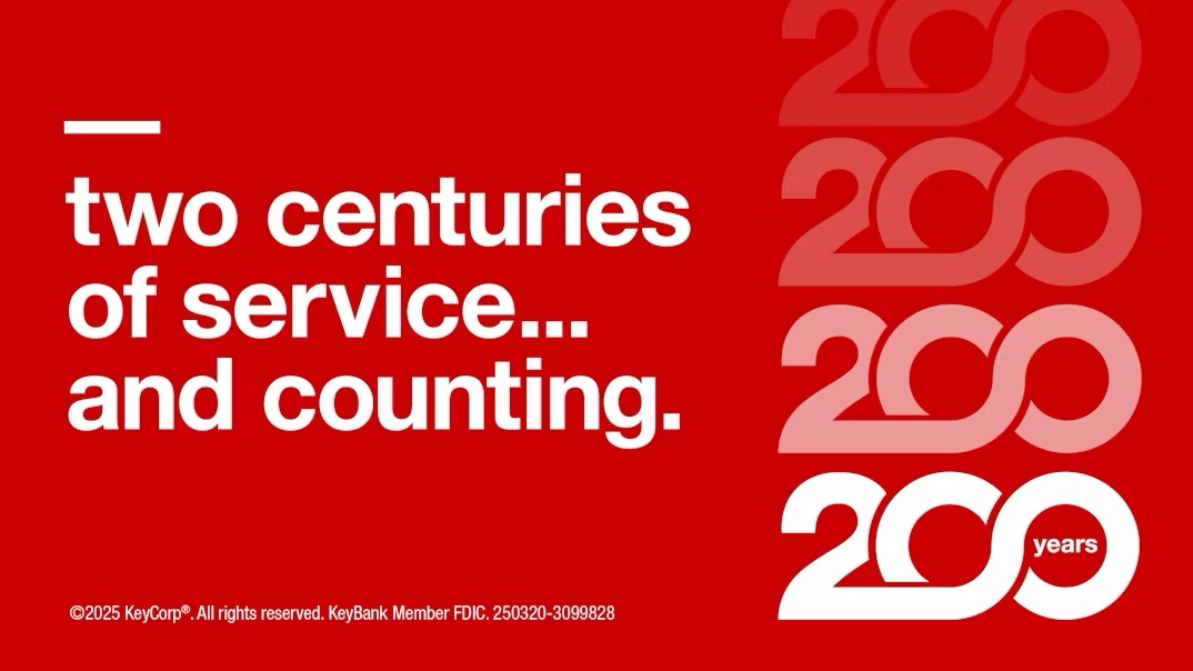 Since 1825, KeyBank has had one simple purpose: helping our clients, colleagues, and communities thrive. Because we believe creating opportunities for one neighbor can help create countless others. To learn more about Key’s two centuries of service, visit historyofkeybank.com.