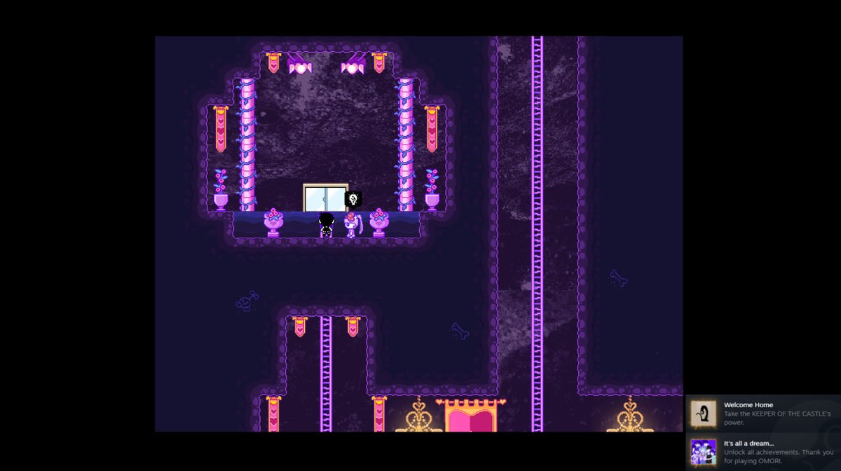 gdwt_gd's tweet image. I love this game from the bottom of my heart 💜💙
Omori 100% all steam achievements, GG!
Thank you so much @_omocat for making this masterpiece!!