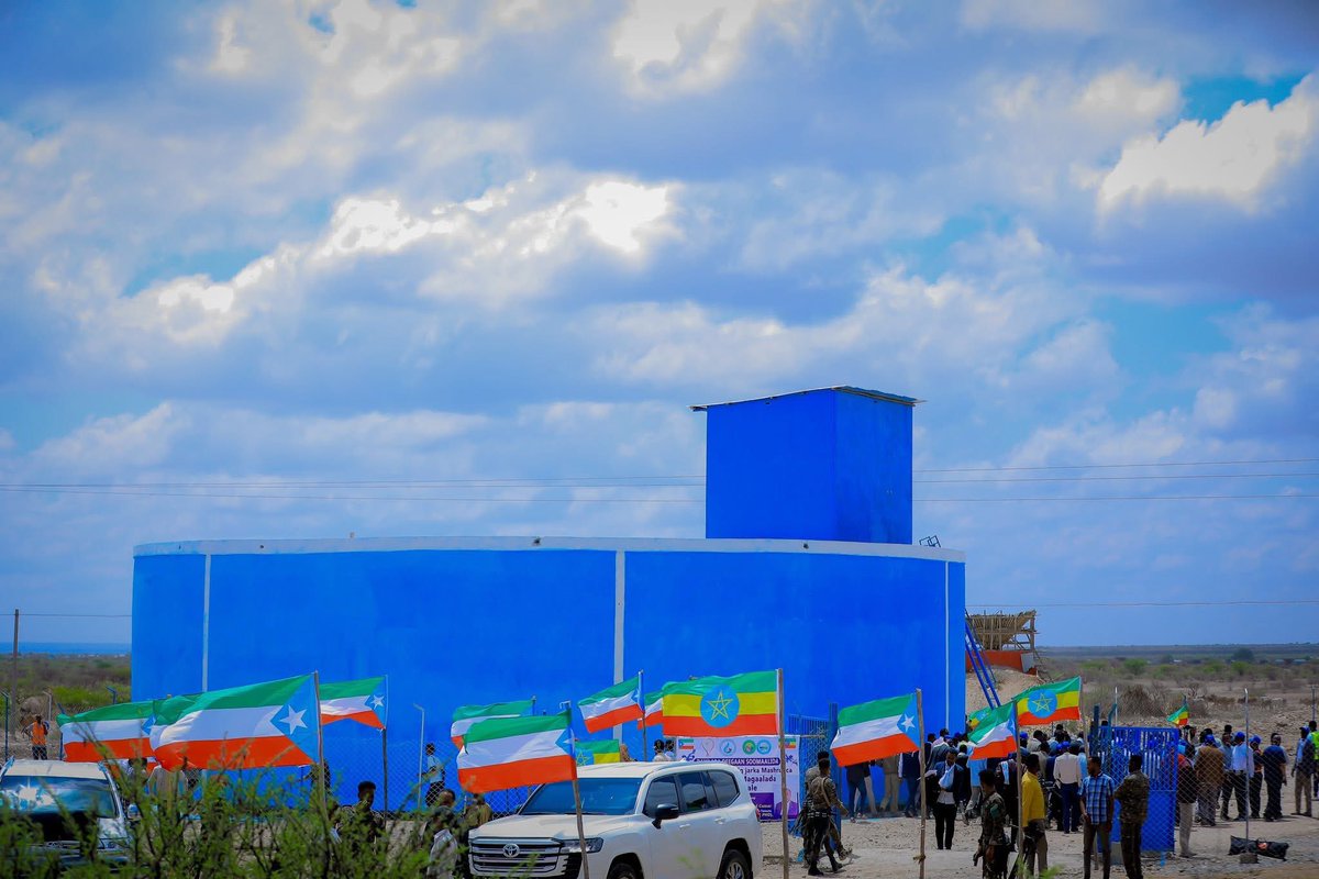 Together with State Ministers from the Federal Water &amp; Energy Ministry, inaugurated the Tog-Wajaale Water Supply Project. Constructed with a cost of Birr 491m, the project will provide reliable water supply currently for over 30,000 people &amp; potentially, for over 56,000 people.