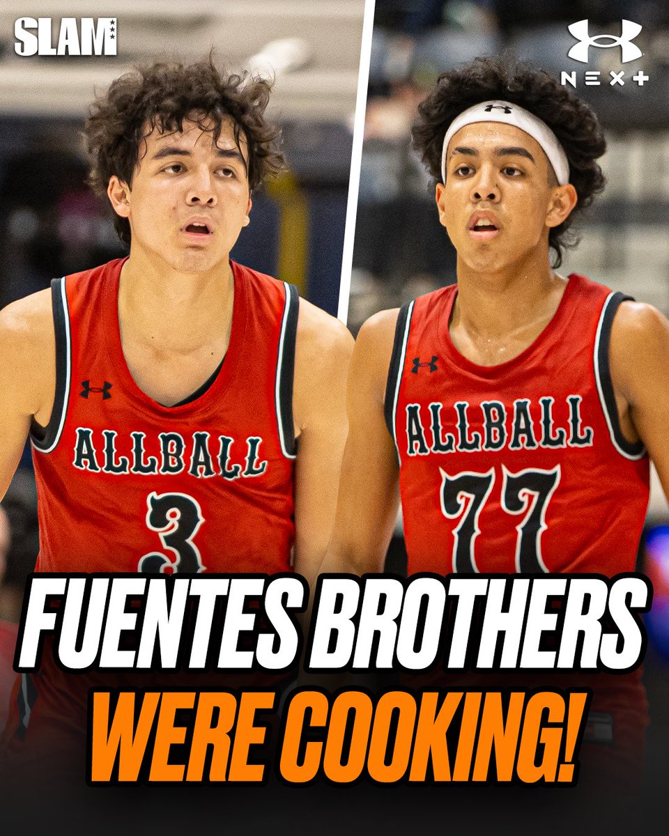 SLAM_HS's tweet photo. Fuentes Brothers were COOKING! 🚨😮‍💨

In case you didn’t know, Myles &amp; Mason Fuentes are a real problem. 🔥🔥🔥 

@mylesfuentes3 @Masonfuentes77 @UANextBHoops https://t.co/HN8fBZU5T6