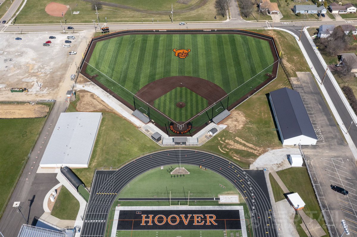 T3_Warboys's tweet photo. Coaches @FutilityInfldr &amp; @xgrad97 are geeking out over the unique layout for today’s gm at the renovated ball field at Memorial Stadium. These are 100% the things that make baseball so special &amp; we’re happy to share them with the #Warboys

📷@HSBaseballField 
📍North Canton HS https://t.co/DSyk2eJoLb