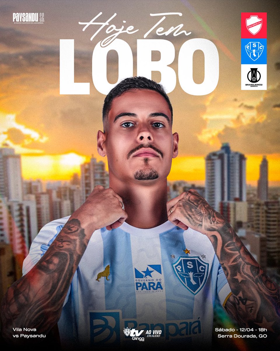Paysandu's tweet photo. HOJE TEM LOBO NO BRASILEIRÃO SÉRIE B 2025!!! 🐺⚪🔵

CONFIRA AS EMOÇÕES NO CANAL OFICIAL DO PAYSANDU! 📲

🎙️ Transmissão AO VIVO EM ÁUDIO na PapãoTV GingaBet ➡️https://t.co/qlS0xLduIl? https://t.co/pw0CjOuel6