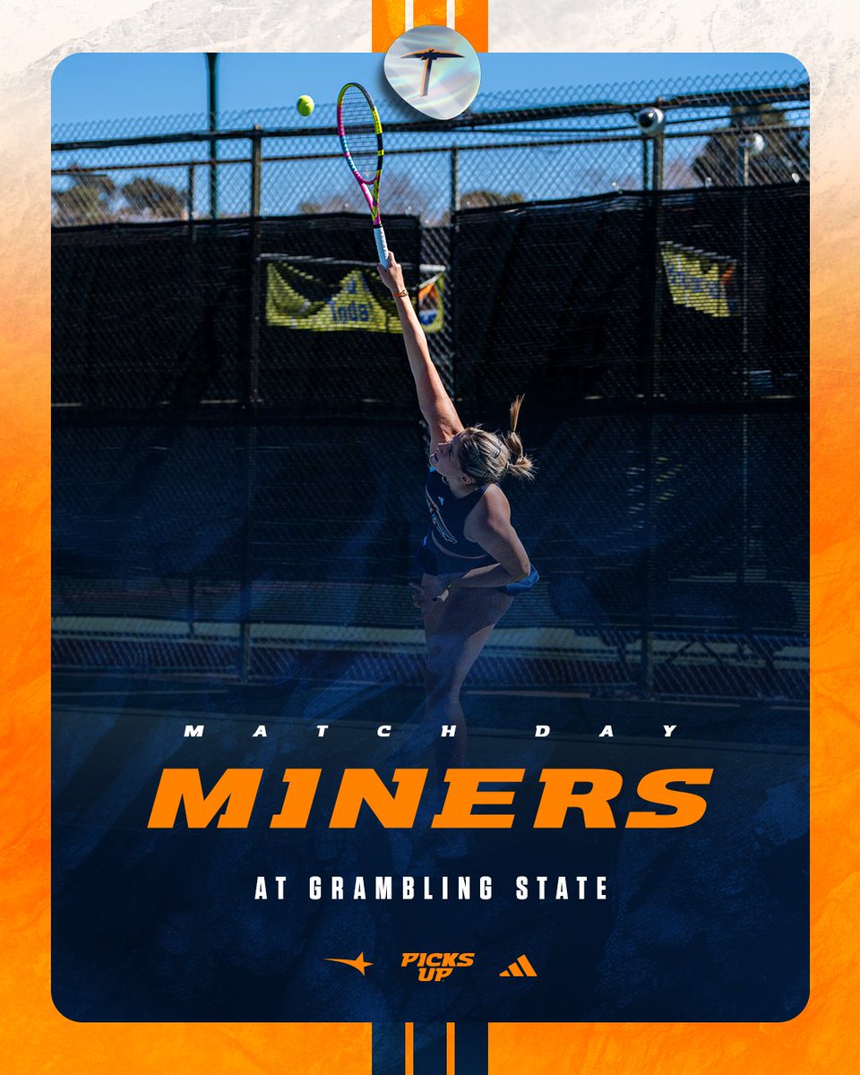 UTEPWTennis's tweet photo. It's a new day with more tennis to play! 🎾
It's 𝗠𝗮𝘁𝗰𝗵 𝗗𝗮𝘆!

🆚 Grambling State
⏰ 9 a.m.
📍 Ruston, La.

#PicksUp https://t.co/hWxT2ShpQs