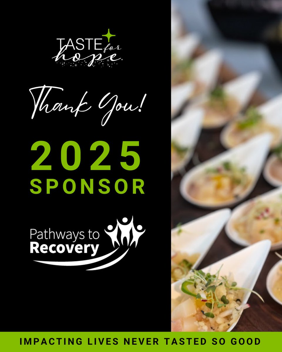 We're thrilled to welcome <a href="/pathways_ca/">Pathways to Recovery Canada</a> as a Taste for Hope sponsor this year. They're a not-for-profit that challenges systemic barriers to enhance the health &amp; wellness of those struggling with substance use, mental health, and infectious disease.