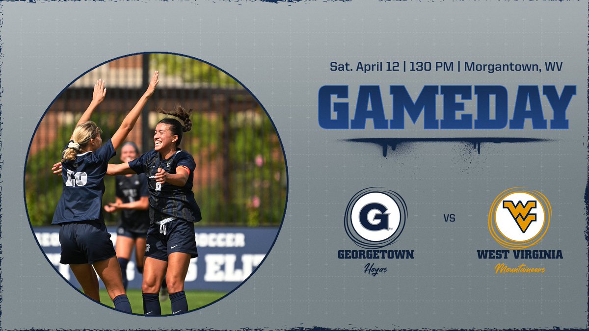GAMEDAY! The Georgetown Hoyas Women's Soccer team takes on the West Virginia Mountaineers in Morgantown. Kickoff at 1:30 PM. Let's go Hoyas! #HoyaSaxa