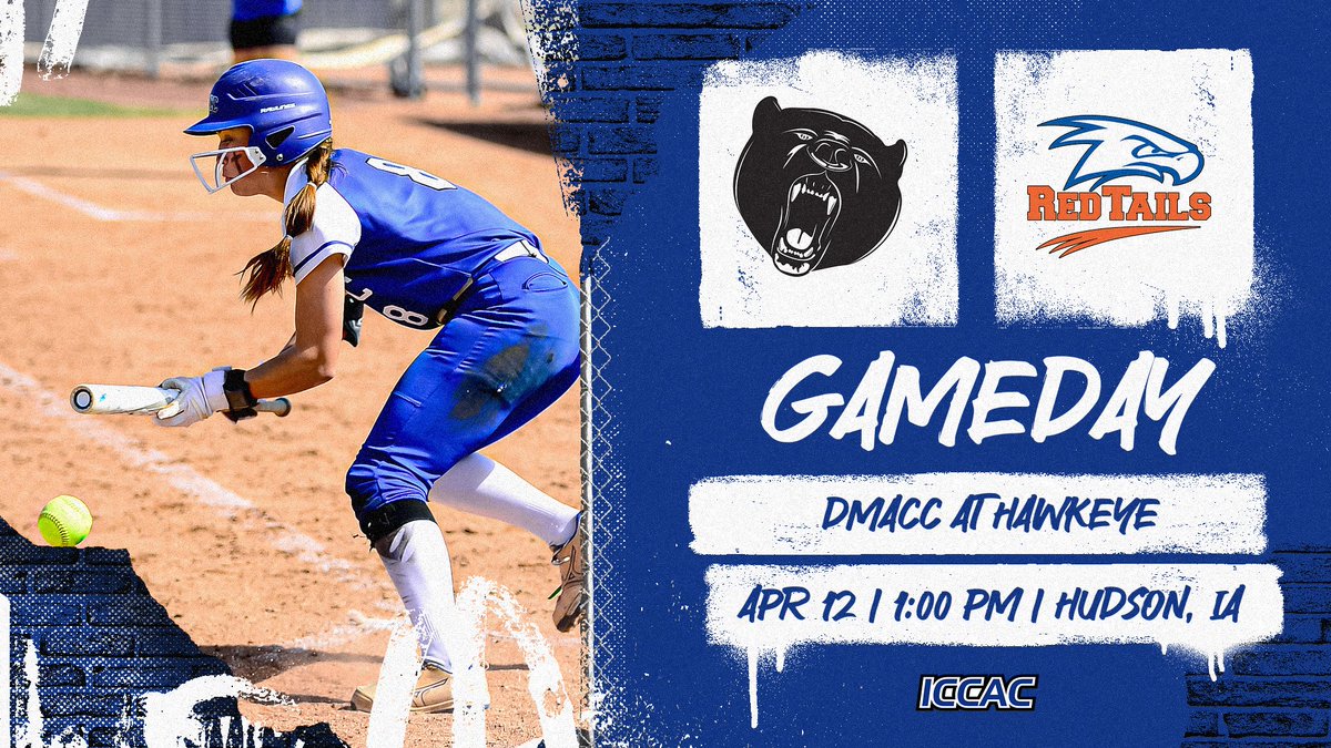 DMACCAthletics's tweet photo. DMACC Softball is back in action this afternoon, doing battle with Hawkeye. #beanation
🆚= Hawkeye
⏰= 1:00 pm
📍= Hudson, IA
📺= https://t.co/kE7ZjXQ8AN https://t.co/teI7gENdEd