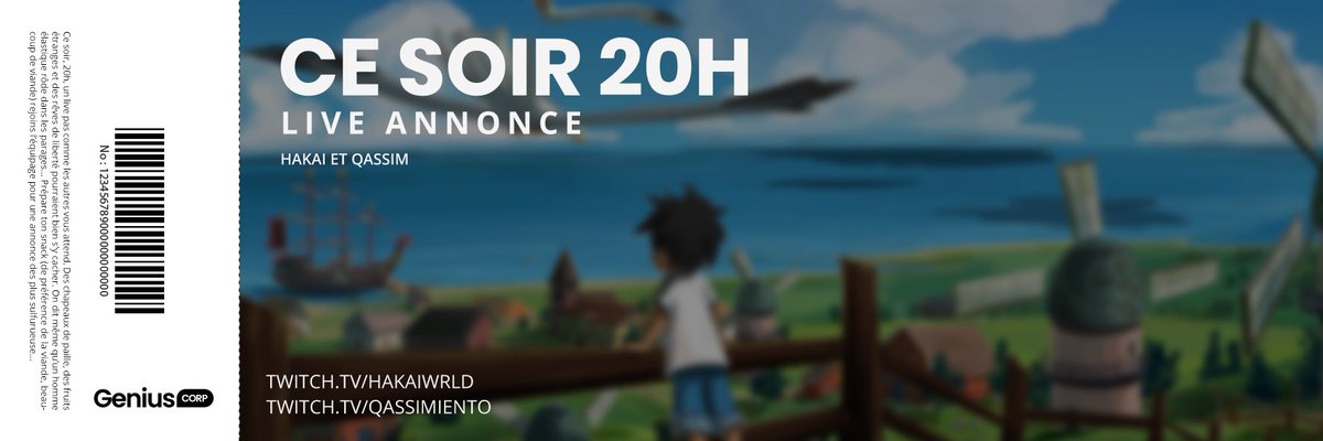 Ce soir 20H. Soyez tous présent