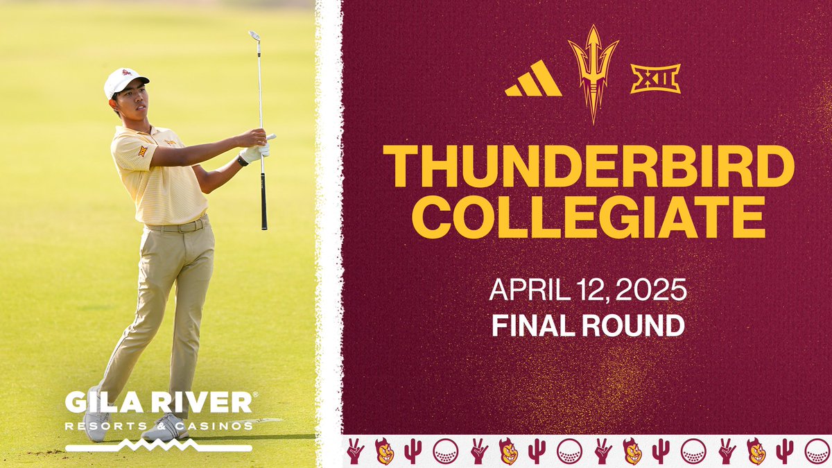 CHAMPIONSHIP SATURDAY 🔥🔥🔥

We go for a third Thunderbird Collegiate title in a row today at Papago Golf Club! Our tee times begin at 8:00 AM.

📊: scoreboard.clippd.com/tournaments/23…

#ForksUp /// <a href="/TheSunDevils/">Arizona State Sun Devils</a>