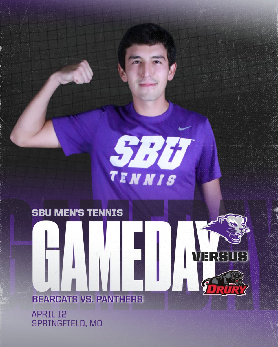 TENNIS: Bearcats open conference play against their rival today in Springfield!
#RollCats #GameDay 
🎾: <a href="/sbumwtennis/">sbutennis</a> vs Drury University
🕛: 12:00pm / Cooper Tennis Complex
📊(M): ioncourt.com/ties/67fa66211…
📊(W): ioncourt.com/ties/67fa663a1…