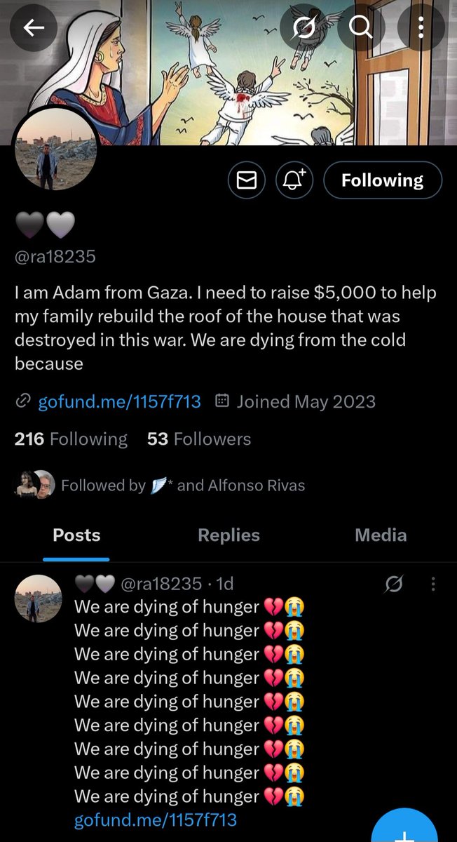 B2RKN2's tweet photo. I told Adam, a desperate Gazan, that the only way I will donate to him is if he supports Israel, which he does! https://t.co/4cZQwuLoMq