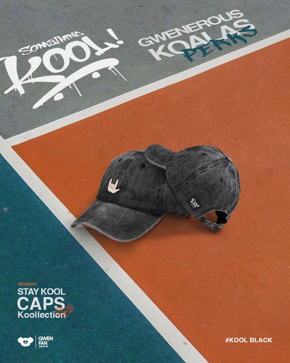 gwenfansupport's tweet photo. But wait! There's more! Here's a closer look to the designs, and another version of the cap. KOOL, right?
#SomethingKOOLiscoming
#GwenerousKoalas
#GFS_Koolah https://t.co/d3f4U0uY3h