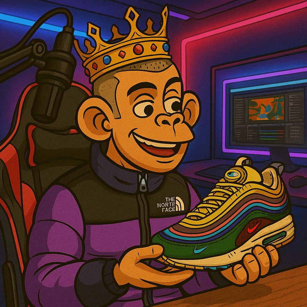 NoctaArt's tweet photo. Inox buzzcut + ape crown = combo fatal.
Il a conquis l’Everest, moi je veux conquérir le Web3.
Nike aux pieds, couronne sur la tête, basket en main.
Un streamer ? Non. Un roi du chaos digital.

Mint dispo ici : https://t.co/yJpxbDK8lx

#APEandCROWN #NoctaArt #NFTsatire #InoxTag https://t.co/V5aCvcbj2S