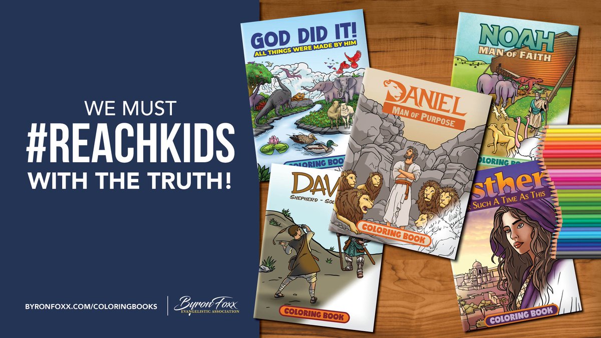 Share the Gospel with kids! We created gospel coloring books with a goal of distributing 1 million copies. Already, 192,000 books are in circulation!

Perfect for VBS, Sunday School, Bus Ministry &amp; Community Outreach. Order now at ByronFoxx.com!