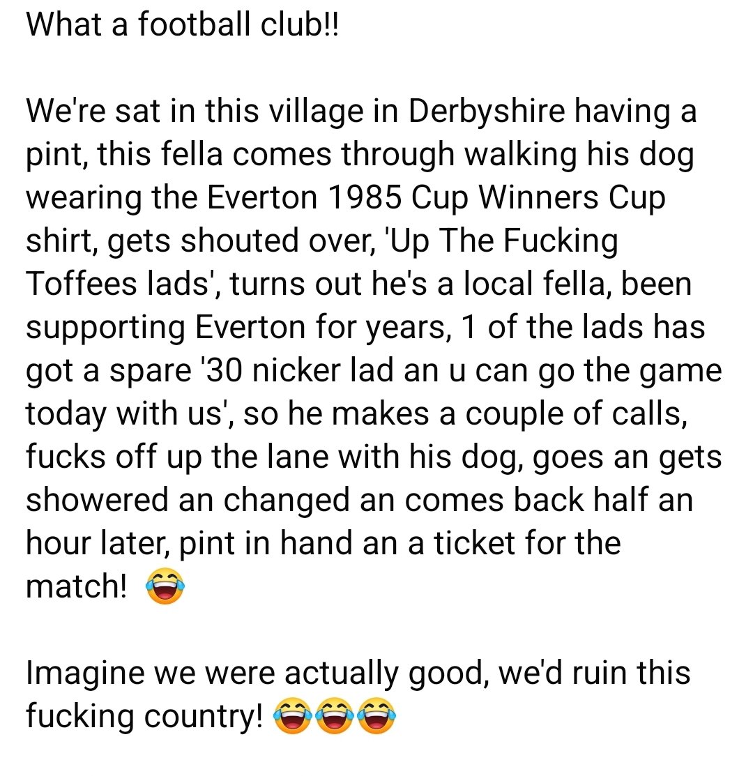 #EFC
Everton FC, making mates in Derbyshire villages
