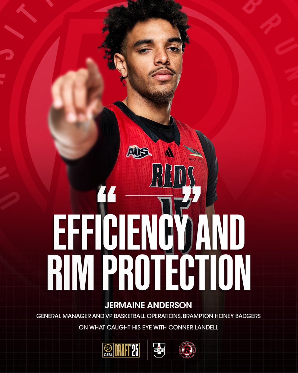 CEBLeague's tweet photo. .@RedsMBB β‘οΈ @HoneyBadgersCAN
High praise from Honey Badgers General Manager and Vice President of Basketball Operations, Jermaine Anderson, as they selected Conner Landell in the second round of the #CEBLDraft on Thursday night π
Visit https://t.co/DxQwsYvJOq for more from the draft reveal show
#PullUp | #CEBLDraft | #CEBLSeasonVII