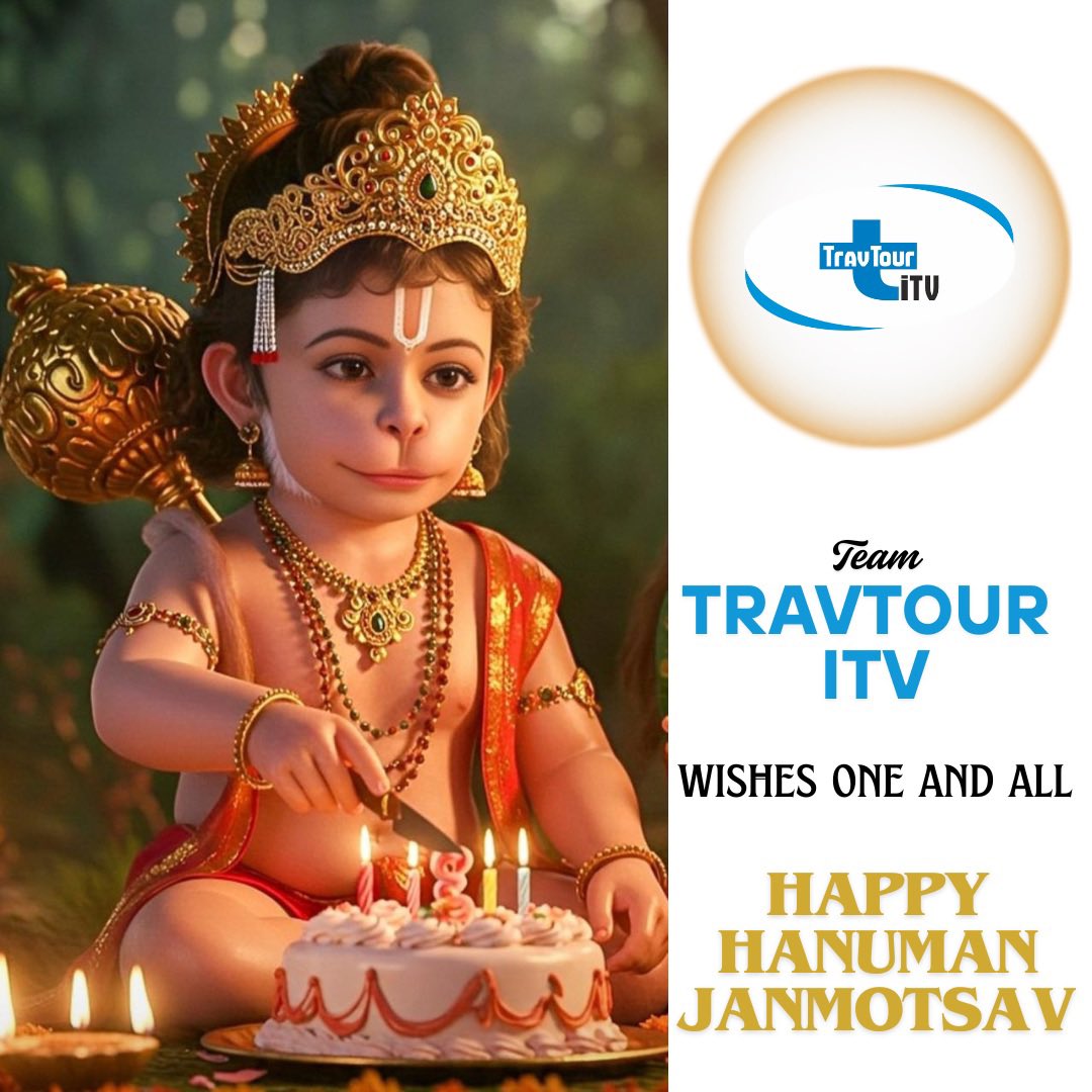 TRAVTOURITV's tweet photo. Team @TRAVTOURITV wishes you all a Happy and Prosperous Shri Hanuman Janmotsav. #hanuman #hanumanjayanti #jaishriram https://t.co/NEFnZDewmw