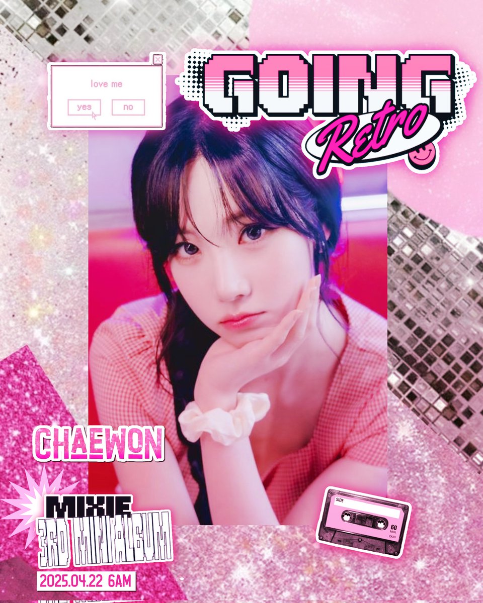 MineBlackLables's tweet photo. MIXIE (믹시)
✰ 𝟯𝗥𝗗 𝗠𝗜𝗡𝗜 𝗔𝗟𝗕𝗨𝗠 ✰
🎶 Going Retro 🎵
𝗥𝗘𝗟𝗘𝗔𝗦𝗘 𝗢𝗡
📆 2025.04.22 ⏰ 6AM KST
📸 Concept Photo:
#Sienna #Chaewon #Yuu
🎧 #MIXIE #믹시
🎞️ #GoingRetro #3rdMiniAlbum
🕹️ #MusicRelease https://t.co/B8gutIAeul